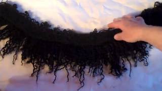 Knitting with Locks or Reverse Thrum used in the YF Locks Collar [upl. by Hsirrehc]