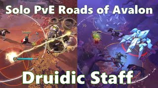 Solo PvE Druidic Staff Roads of Avalon  Albion Online [upl. by Ocko]