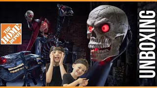 Knight Dullahan unboxing setup and demo  Home Depot Halloween animatronic 2024 [upl. by Jorrie]