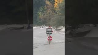 Flooding in Le ChambonsurLignon HauteLoire France  17102024 [upl. by Yrad]