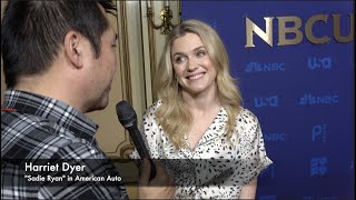 Harriet Dyer Talks About American Auto  TCA Red Carpet [upl. by Nosnek]