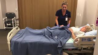 Colorado CNA  Skill 4  Assists With Use of Bedpan [upl. by Bello]