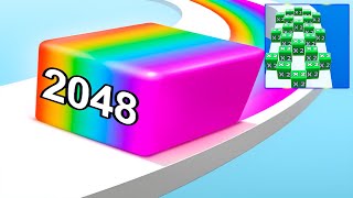 Jelly Run 2048  Double More Cubes Max Level Gameplay [upl. by Ide854]