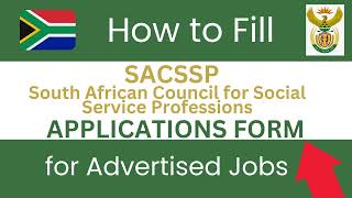 SA Social Services  𝙅𝙤𝙗 𝘼𝙥𝙥𝙡𝙞𝙘𝙖𝙩𝙞𝙤𝙣 𝙁𝙤𝙧𝙢  Download Applications Forms below  SACSSP Jobs [upl. by Mufi871]