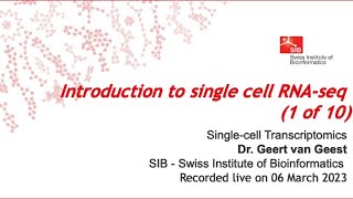 Single cell transcriptomics  Introduction to single cell RNAseq 1 of 10 [upl. by Willie]