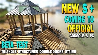 Ark NEW STRUCTURES UPDATE Triangle pieces double doors stairs amp more [upl. by Razec]