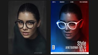 Neon Glow Effect Portrait Photoshop Tutorial [upl. by Richia403]