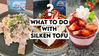 3 EASY DELICIOUS Silken Tofu Recipes  Vegan On A Budget [upl. by Westfahl]