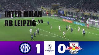 Inter vs RB Leipzig 10  2024 Champions League  Match Highlights [upl. by Ttik306]