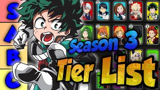 SEASON 3 LAUNCH TIER LIST  My Hero Ultra Rumble [upl. by Leith]