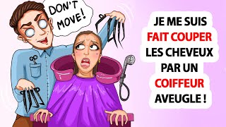 Je Me Suis Fait Couper Les Cheveux Par Un Coiffeur Aveugle [upl. by Suirtemed]