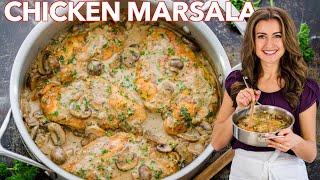 Creamy Chicken Marsala Recipe  30 Minute Dinner [upl. by Jovitah]