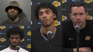 Lakers vs Suns  Lakeshow Postgame Interviews x Highlights Bronny LeBron Christie JJ Redick [upl. by Leoline190]