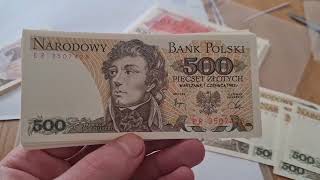 100 banknotów Polskich PRL 20  500 zł [upl. by Anirbac]