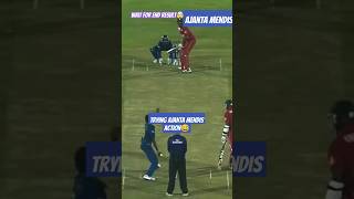 Ajanta mendis action ajantamendis bowlingaction spinner bowler cricketplayer ipl newshorts [upl. by Eissert505]