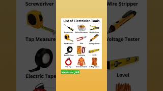 Electrician tools ki list electrician Youtubeshort viralshorts viralvideo electrician [upl. by Dnalevets217]