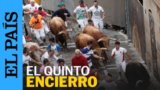 SAN FERMÍN 2024  Así ha sido el quinto encierro de los Sanfermines en Pamplona  EL PAÍS [upl. by Rovelli72]