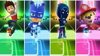 Paw Patrol VS PJ Masks Ryder Cat Boy Ninjago Marshall in Tiles Hop  Episode 500 [upl. by Inor]