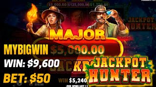 Jackpot Hunter Slot Big Win 🔫 9600 Major Jackpot 🎉 [upl. by Nittirb]