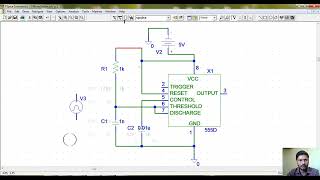 Monostable Multivibrator using 555 timer in Pspice [upl. by Ingmar841]