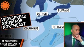 Widespread Snow for the Northeast  AccuWeather [upl. by Fidelas]