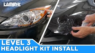 Laminx Universal Sheet Level 3  Headlight Installation [upl. by Markman746]