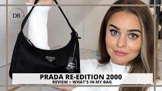 PRADA REEDITION 2000 REVIEW  WHATS IN MY BAG  Dilara Bosak [upl. by Cara]