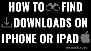 How to Find Downloads on Your iPhone or iPad [upl. by Dorrej618]