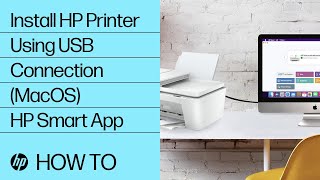 How to Install an HP Printer in MacOS Using a USB Connection  HP Printers  HP Support [upl. by Andryc341]