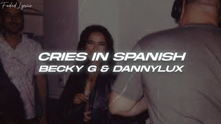 Becky G Dannylux  CRIES IN SPANISH 💔 LyricsLetra [upl. by Worra]