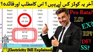 Get to Know Your Electricity Bill Pro Rata Consumption and Key Codes  EX SS DF RP and LS code [upl. by Bez210]