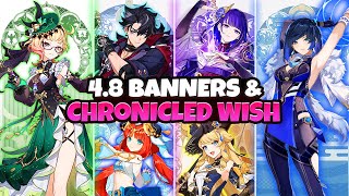 NEW UPDATE 48 Banners along with reruns and Chronicled Wish Banner  Genshin Impact [upl. by Ivonne]