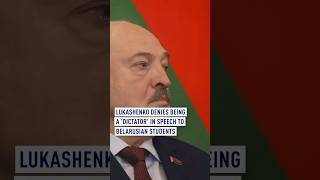 Lukashenko Denies Being a Dictator in Speech to Belarusian Students [upl. by Oedama]