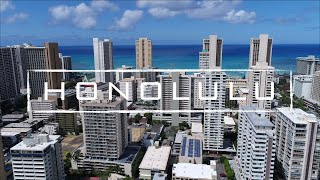 Honolulu Hawaii  4K Drone Footage [upl. by Goldner]