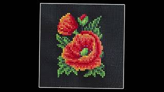 Poppies cross stitch [upl. by Esimehc]