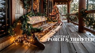 Thrifted Christmas Porch Decor BudgetFriendly Ideas for a Festive Entryway [upl. by Retlaw]