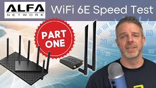 ALFA AWUS036AXML Speed Test TPLink Archer AXE75 WiFi 6E router on ATampT 1 Gbps Fiber Optic [upl. by Annotahs]