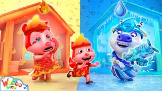 Baby Fire Switched Family  Water and Fire Family Song  Imagine Baby Songs  Wolfoo Kids Songs [upl. by Mehitable]