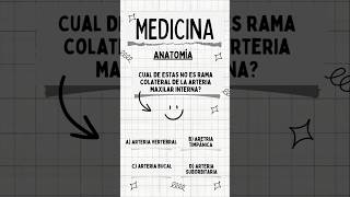 Cuál de estas NO es RAMA COLATERAL de la MAXILAR INTERNA anatomiafacil anatomia quiz anatomiah [upl. by Zoller]