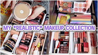 My Realistic Makeup Collection amp Vanity Tour 2022  Makeup Storage amp Organization [upl. by Ming]