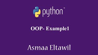 Object Oriented Programming OOP in python  Example1 [upl. by Derraj368]