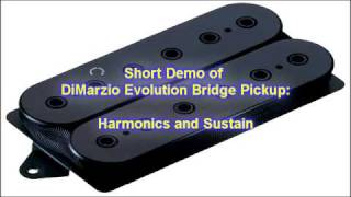 Short Demo of DiMarzio Evoluton Bridge Harmonics and Sustain [upl. by Macguiness]