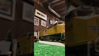 Ho scale Walthers Union Pacific GE ES44AC pulling a local [upl. by Ahse]