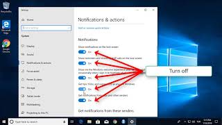 Windows 10  How to turn off all notifications [upl. by Ellennad861]