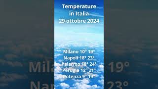 Temperature in Italia 29 ottobre 2024 Short [upl. by Terence]