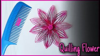 How To Make Quilling Flower With Comb [upl. by Aixela]