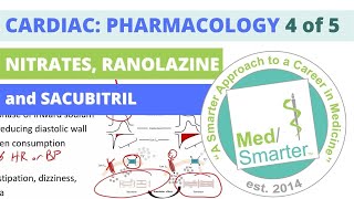 USMLE Step 1  Cardiac Pharmacology  Nitrates ETC  Part 4 [upl. by Aidam]