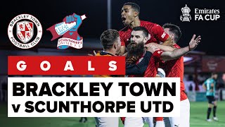 FA CUP GOALS  Brackley Town 31 Scunthorpe United [upl. by Adianes114]