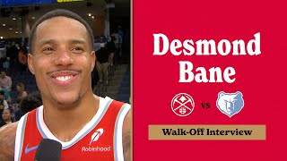 Desmond Bane Walk Off Interview  Grizzlies vs Nuggets [upl. by Warfourd]