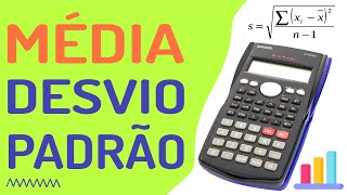 MÉDIA E DESVIO PADRÃO NA CALCULADORA CIENTÍFICA [upl. by Akimal362]